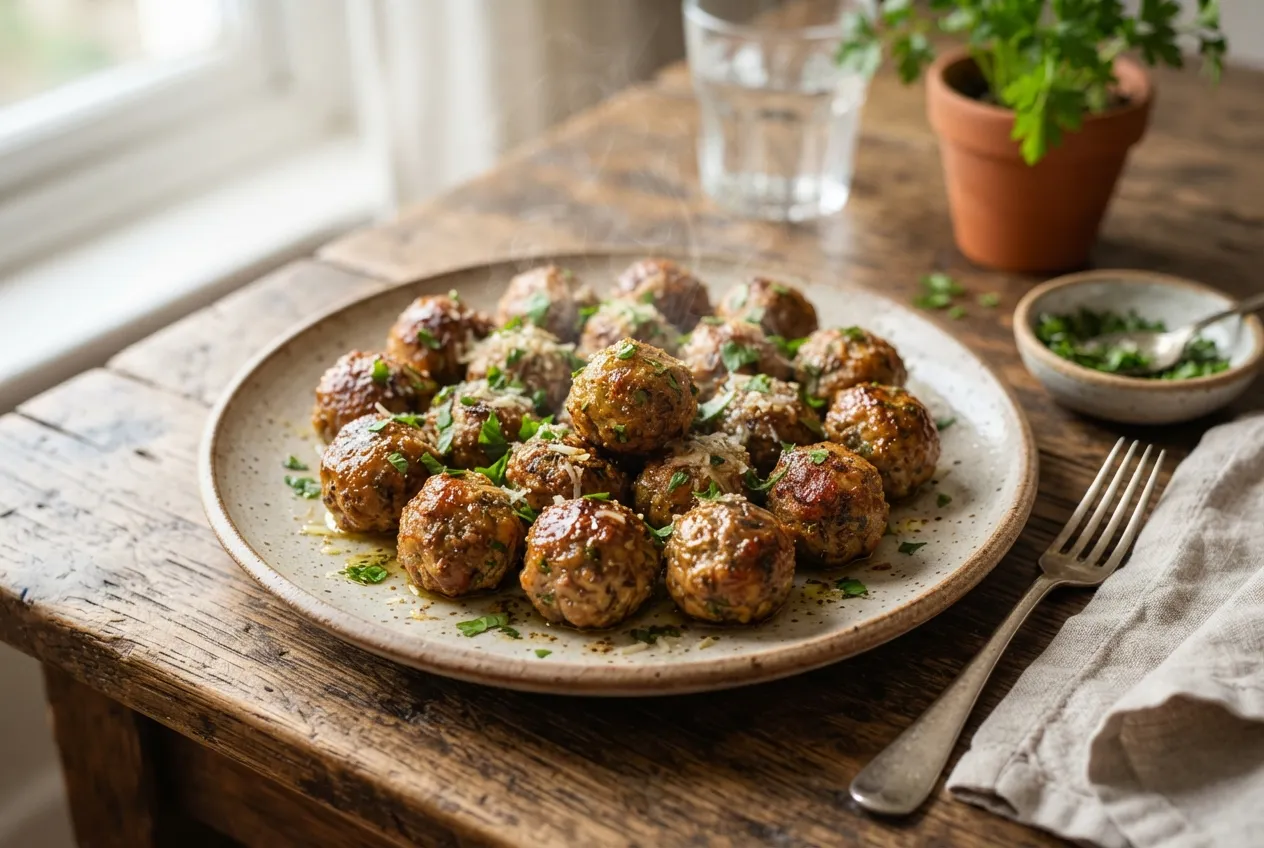 Albondigas al horno rápido en air fryer