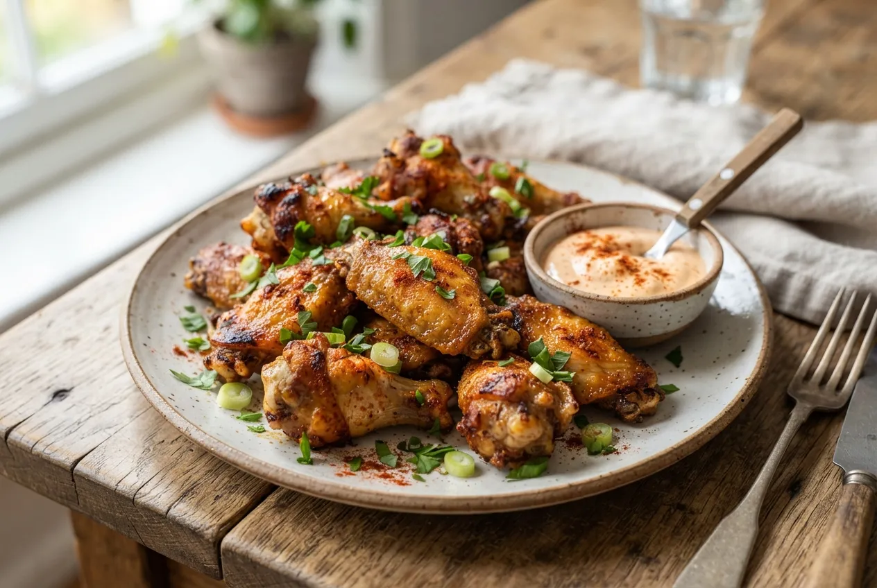 Alitas de pollo crocantes en air fryer