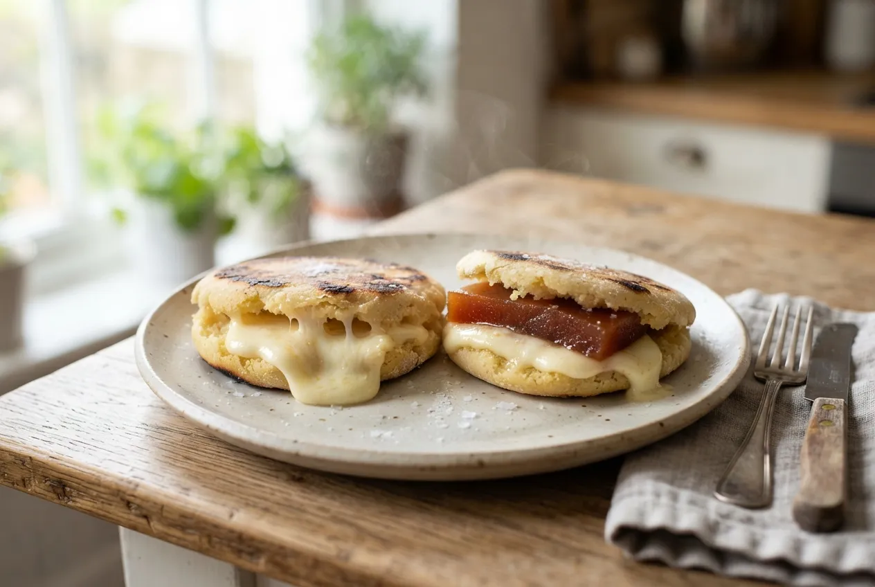 Arepas argentinas con queso y dulce para el desayuno
