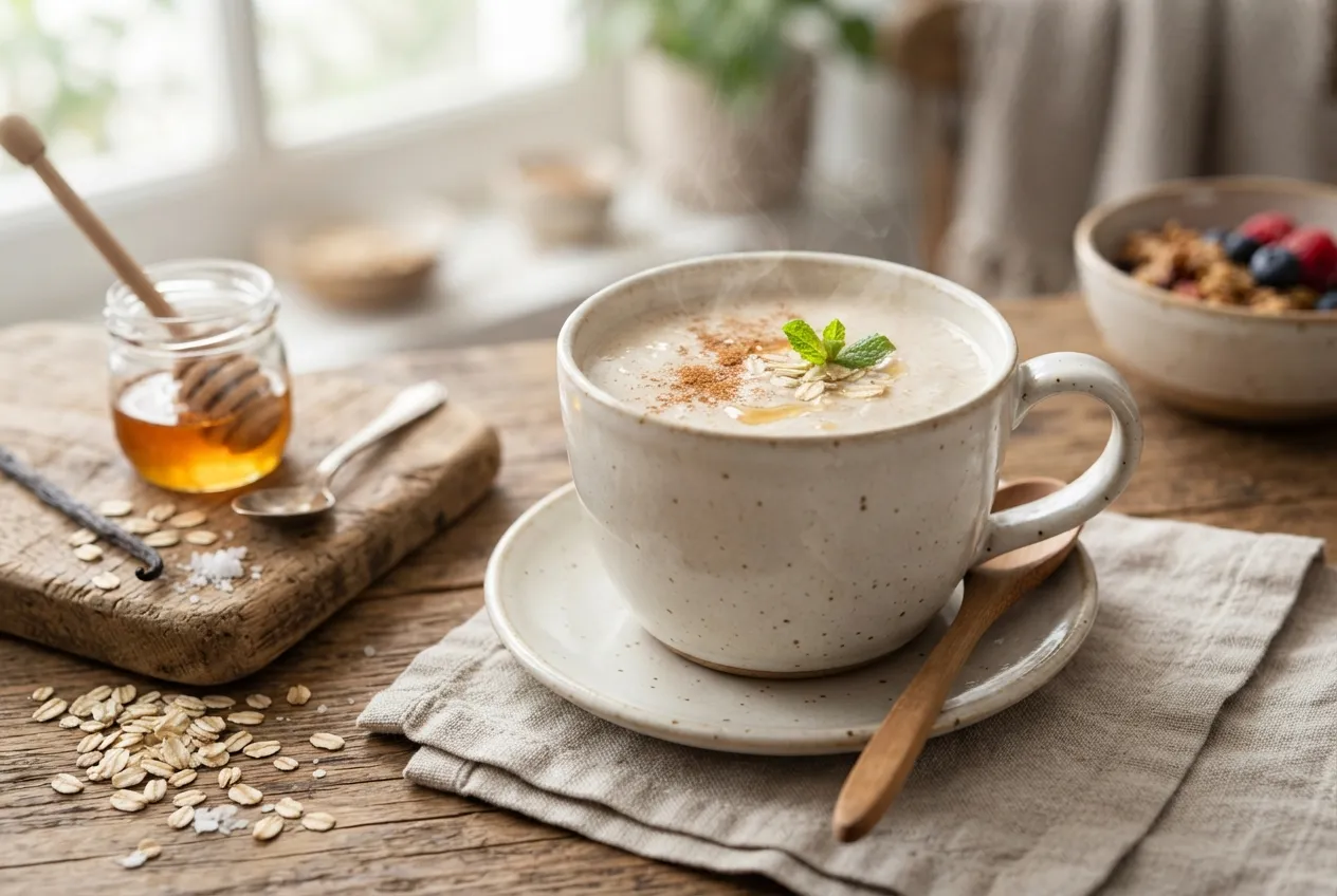 Bebida de avena casera para tomar en el desayuno