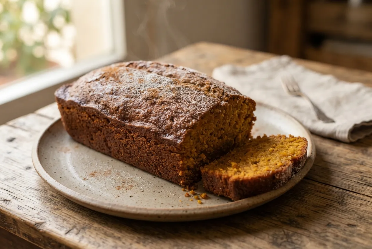 Budín de calabaza con harina integral y poca azúcar