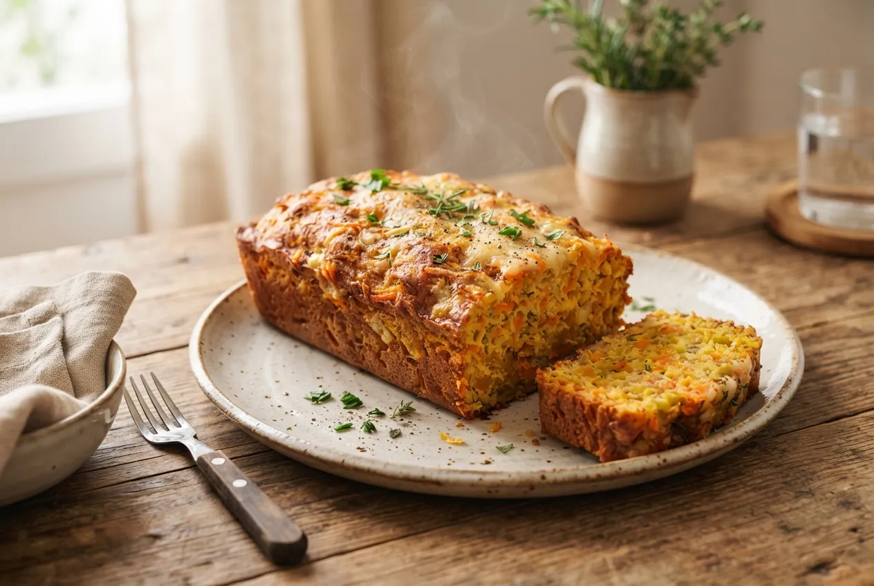 Budín salado de zanahoria, calabaza y queso