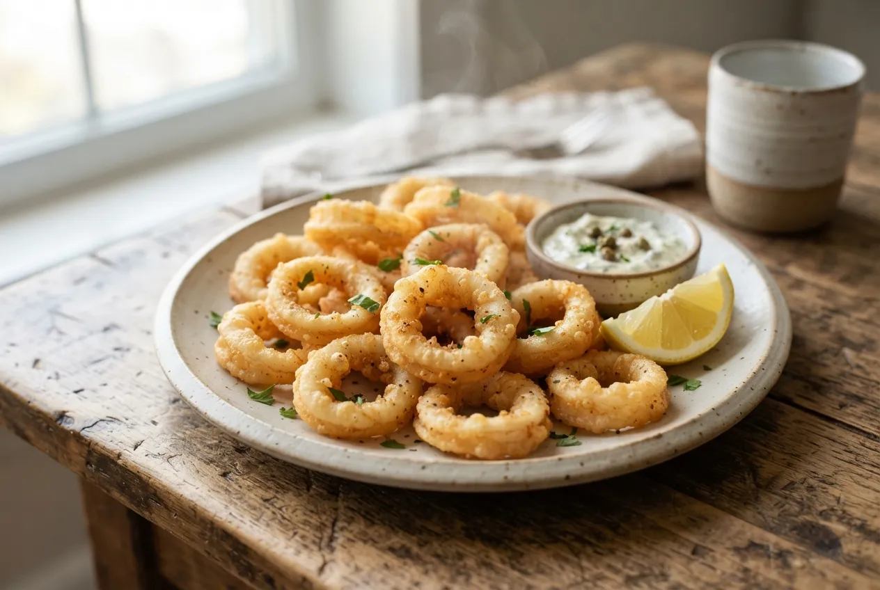 Calamares a la romana en air fryer