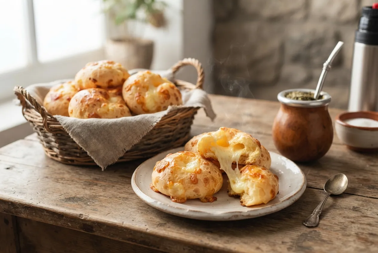 Chipa al estilo paraguayo para desayuno con mate