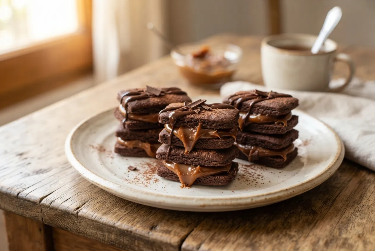 Chocotraviesas caseras con dulce y chocolate para la merienda