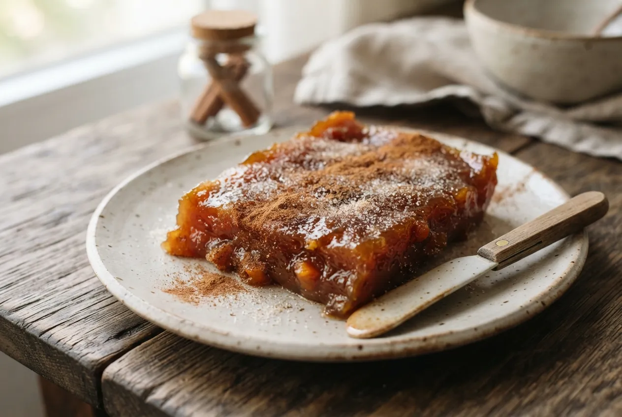 Dulce casero de batata con azúcar y canela