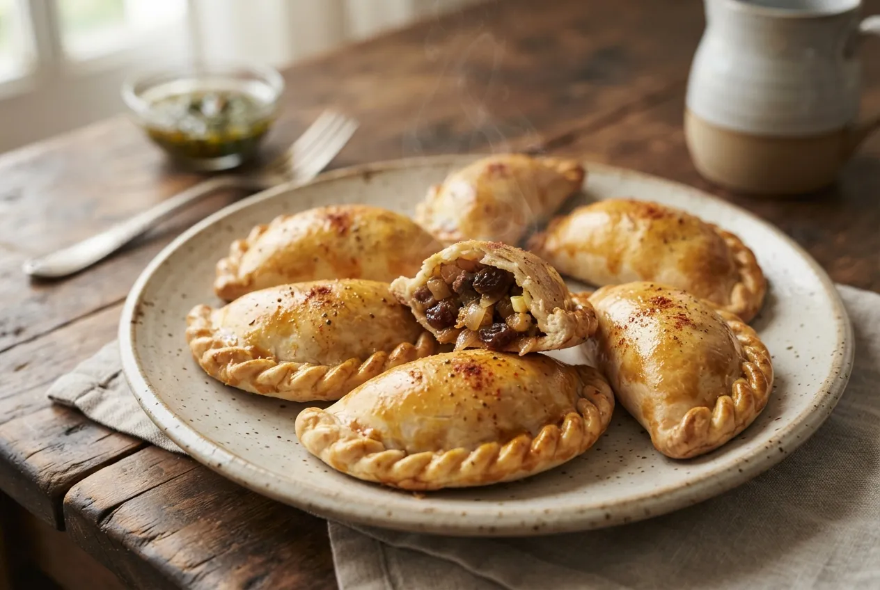 Empanadas cordobesas de carne con cebolla y pasas