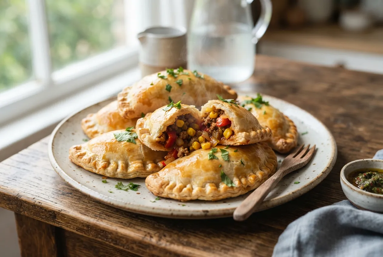 Empanadas de humita y carne con toque picante