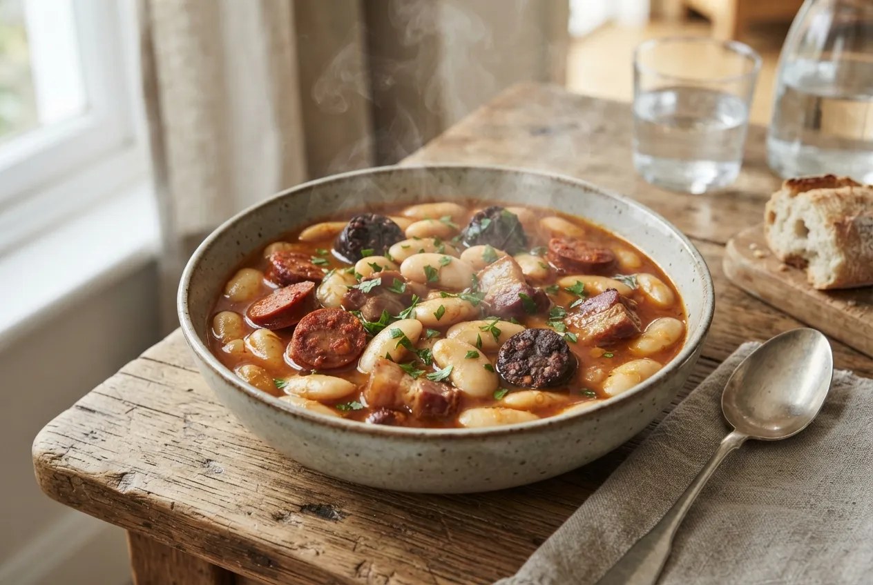 Fabada asturiana con chorizo y morcilla