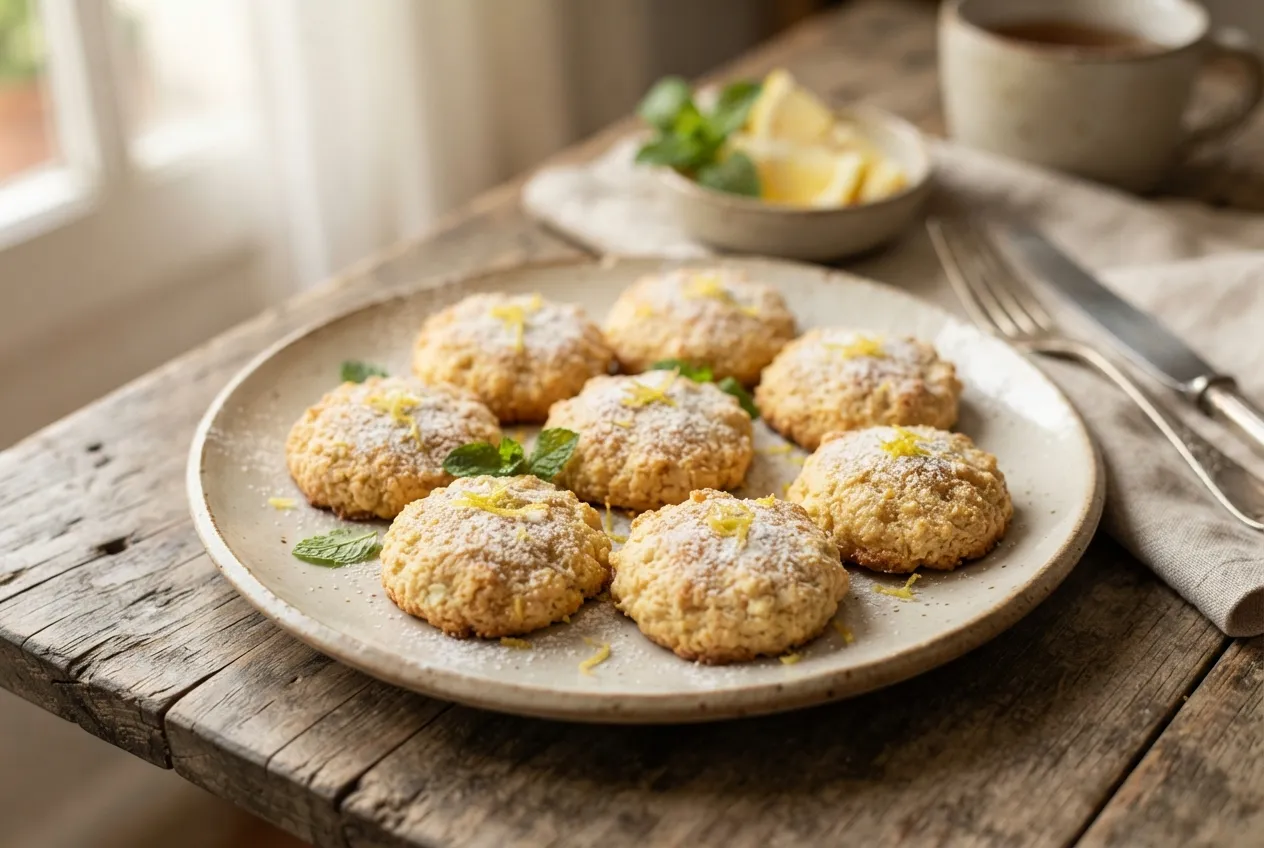 Galletas de ricota y limón para desayuno simple
