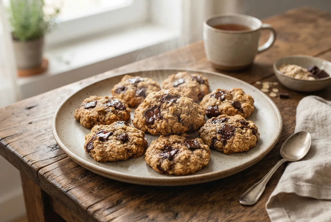 Galletitas de avena caseras con trocitos de chocolate