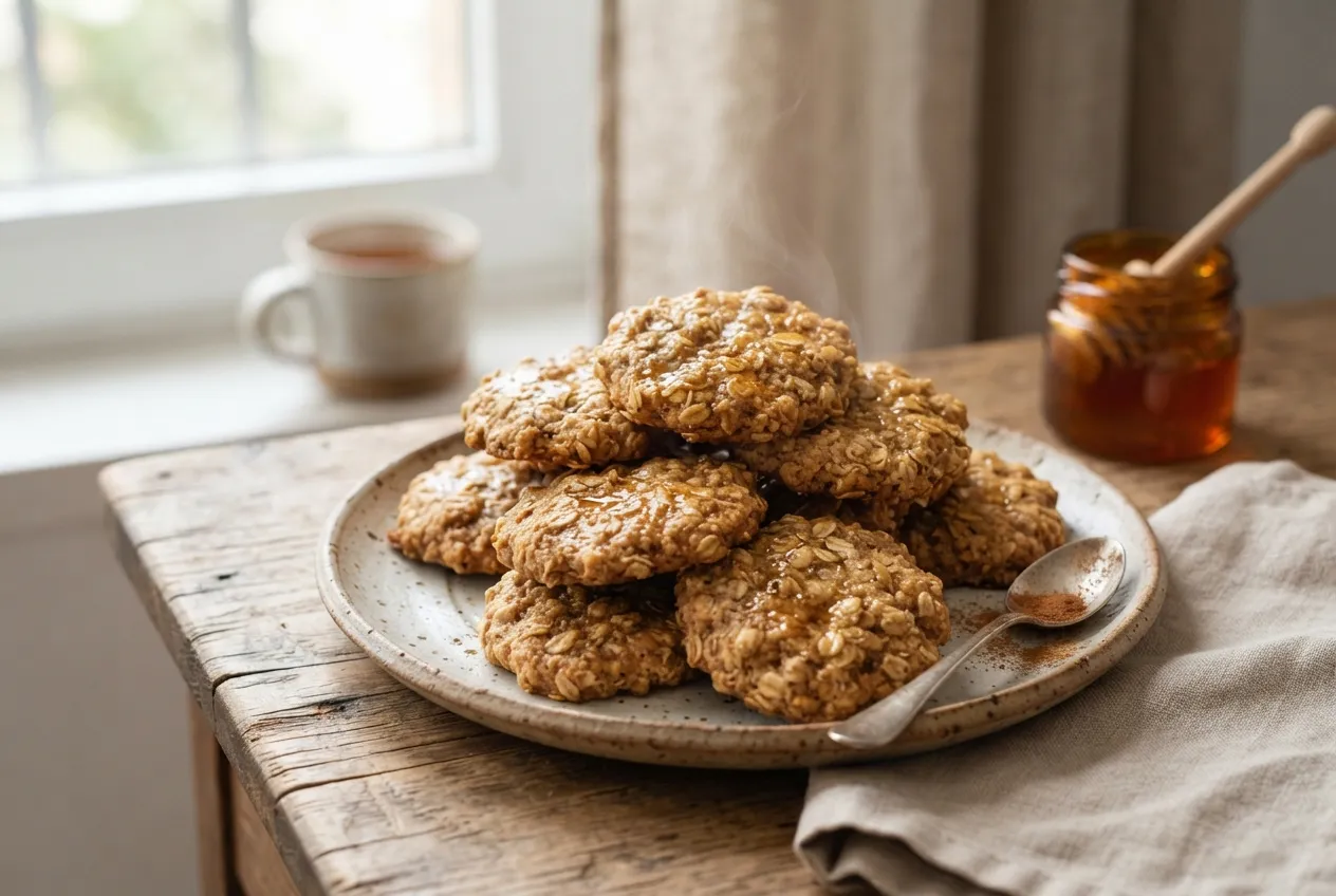 Galletitas de avena y miel para desayunos rápidos