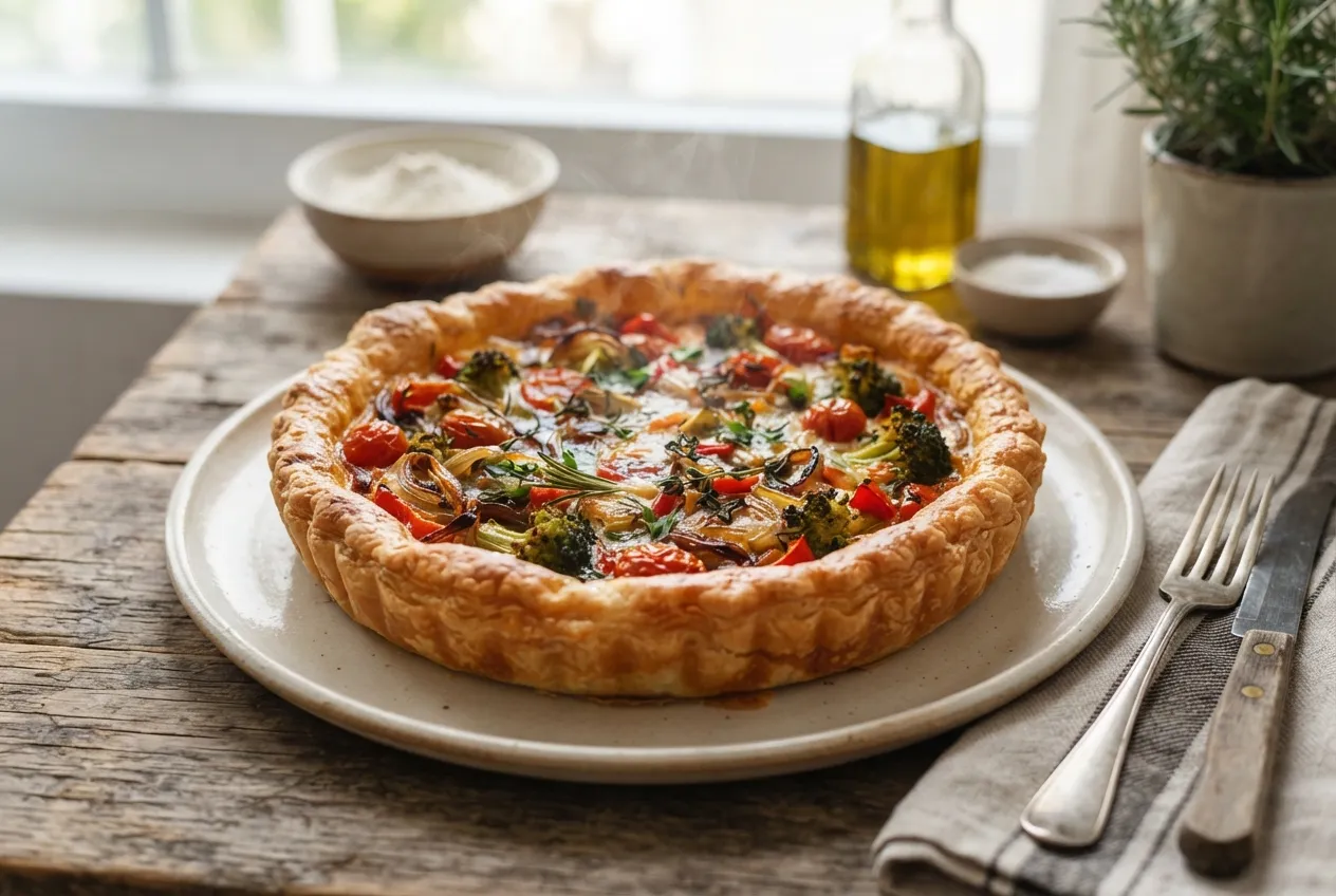 Masa casera para tartas saladas sin manteca