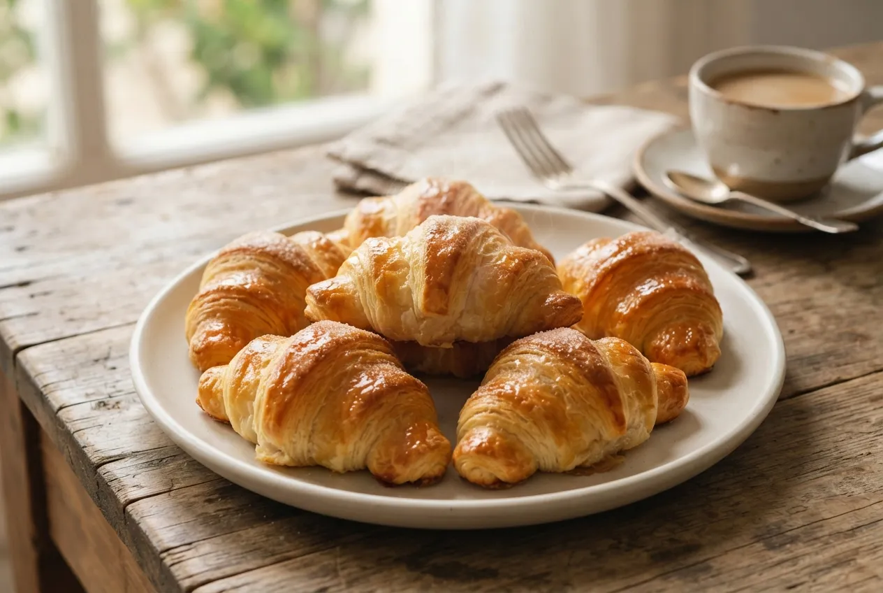 Medialunas de manteca caseras para el desayuno