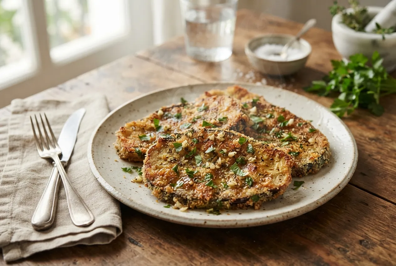 Milanesas de berenjena a la provenzal