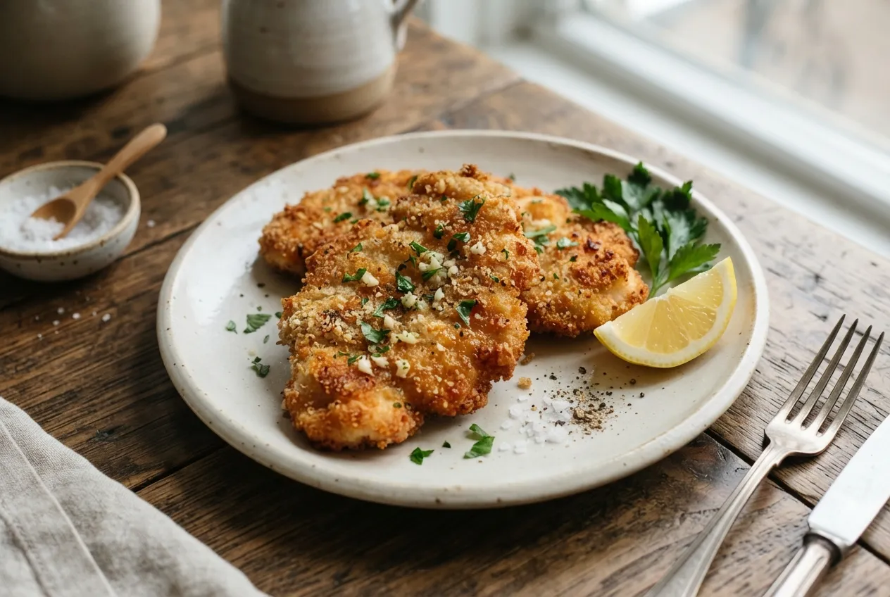 Milanesas de pollo caseras con pan rallado crujiente