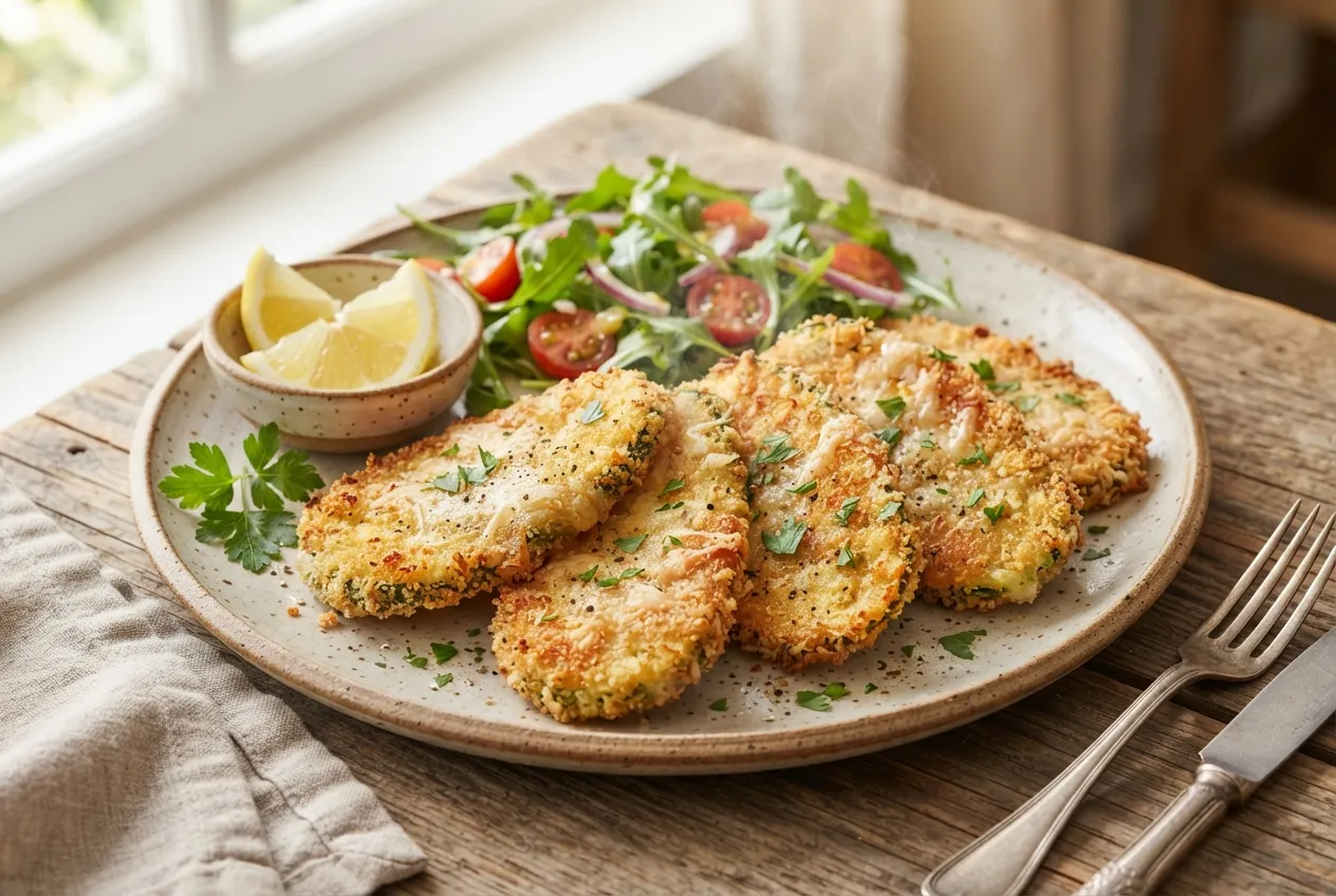 Milanesas de zapallitos ligeras en air fryer