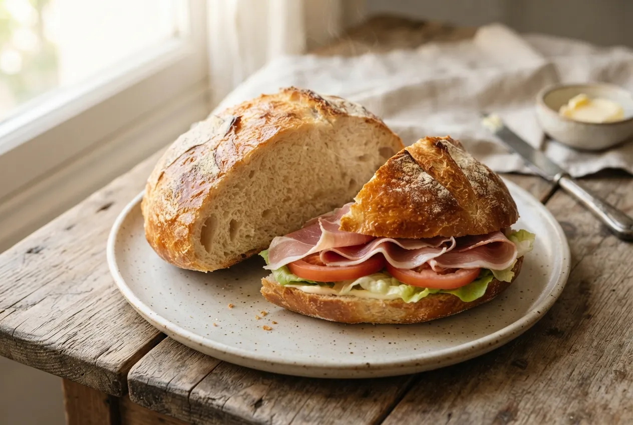 Pan casero para sánguches al estilo argentino