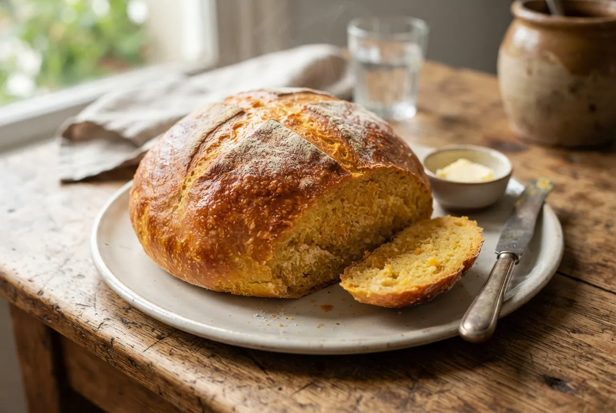 Pan de zapallo casero para acompañar la mesa