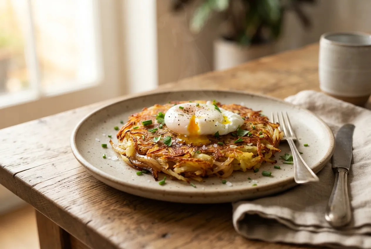 Papas rosti caseras sin fritura
