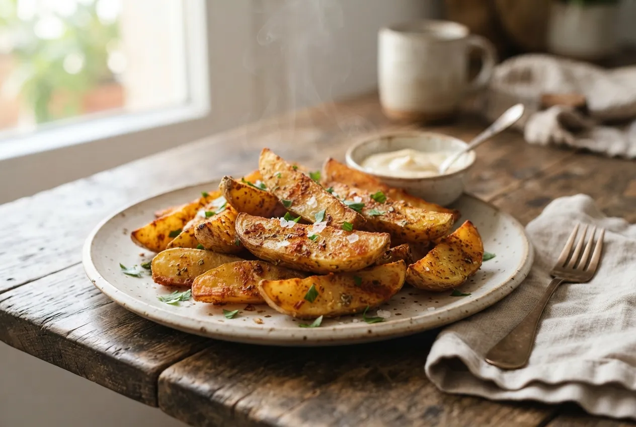 Papas wedges con especias en air fryer