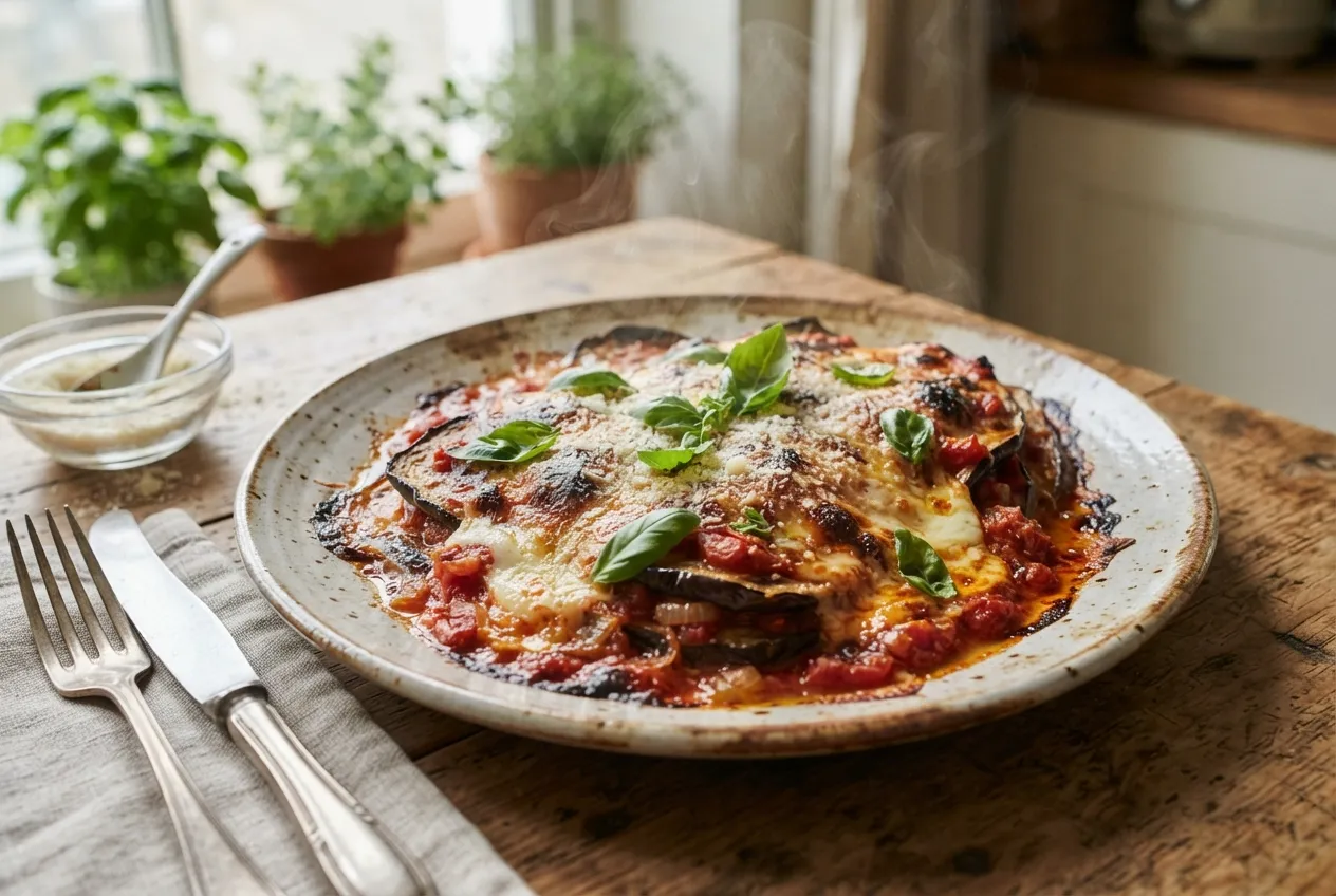 Parmigiana de berenjena al horno