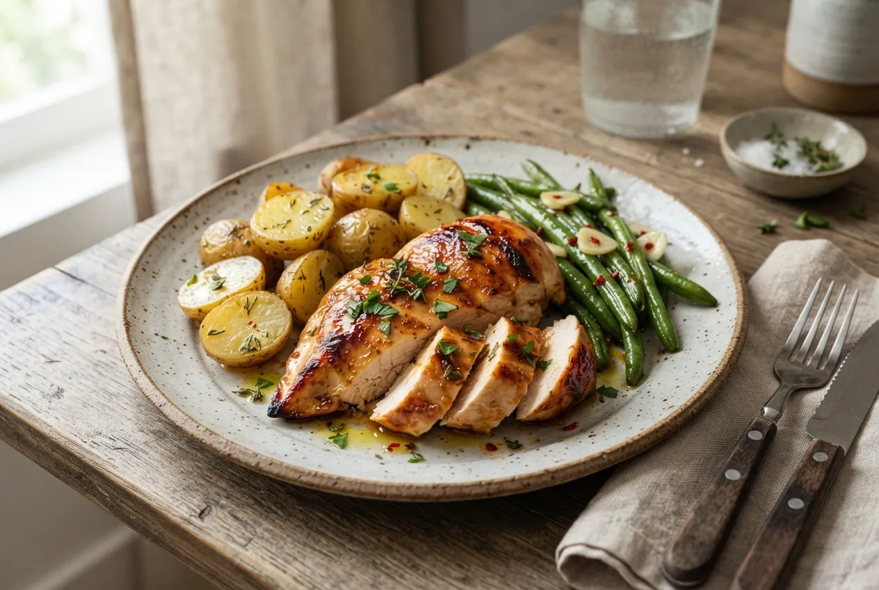 Pechuga de pollo a la mostaza en air fryer