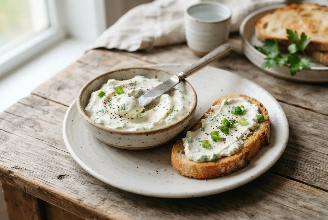 Queso untable casero para untar en las tostadas