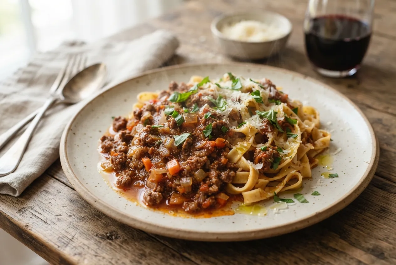 Salsa bolognesa casera para pasta tradicional argentina