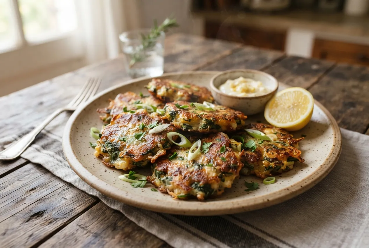 Tortitas de acelga al toque en air fryer