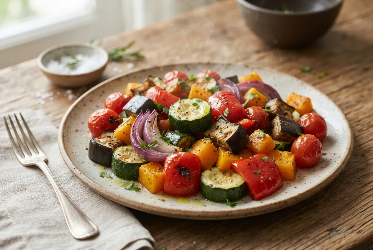 Verduras grilladas mixtas en air fryer